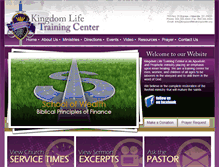 Tablet Screenshot of kingdomlifetrainingcenter.org